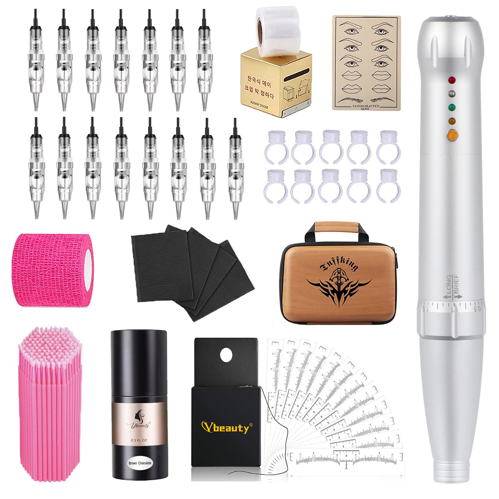 Ybeauty permanent eyebrow tattoo pen kit for precise brow artistry and versatile results.