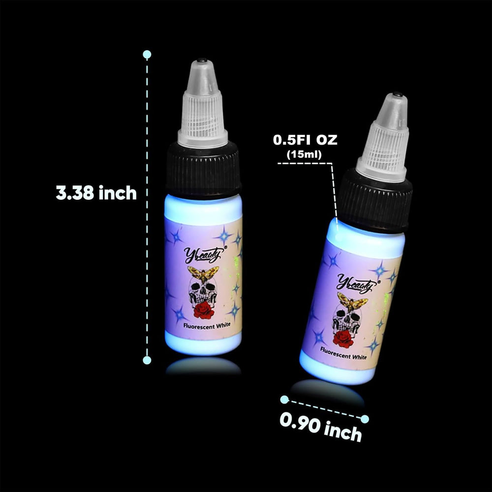Ybeauty UV glow tattoo ink sparkle for eye-catching effects.