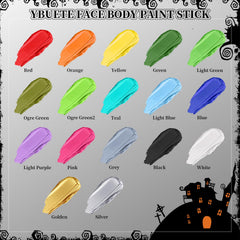 YBUETE Halloween cosplay makeup looks showcase versatile metallic tones for various characters.