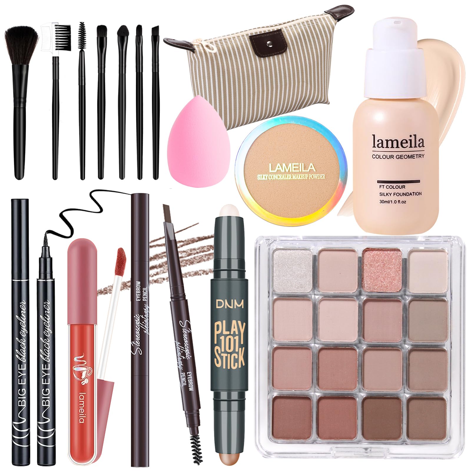 YBUETE makeup set 25-color eyeshadow palette for versatile daytime and evening looks