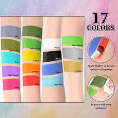 YBUETE multi-color SFX makeup sticks enable flexible looks from witches to zombies.