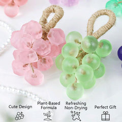 Ydner Grape Soap hanging in the shower, dries quickly and stays clean.