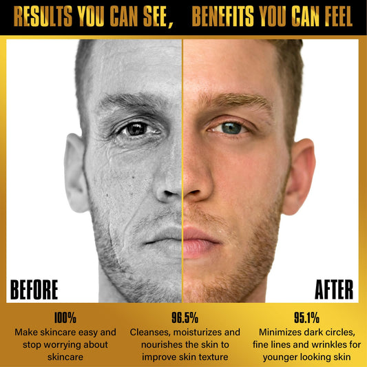 YEALIR men's face scrub 2oz exfoliates gently to reduce shine.