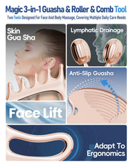 Yeamon upgraded no-slip gua sha provides secure grip during skincare routines.