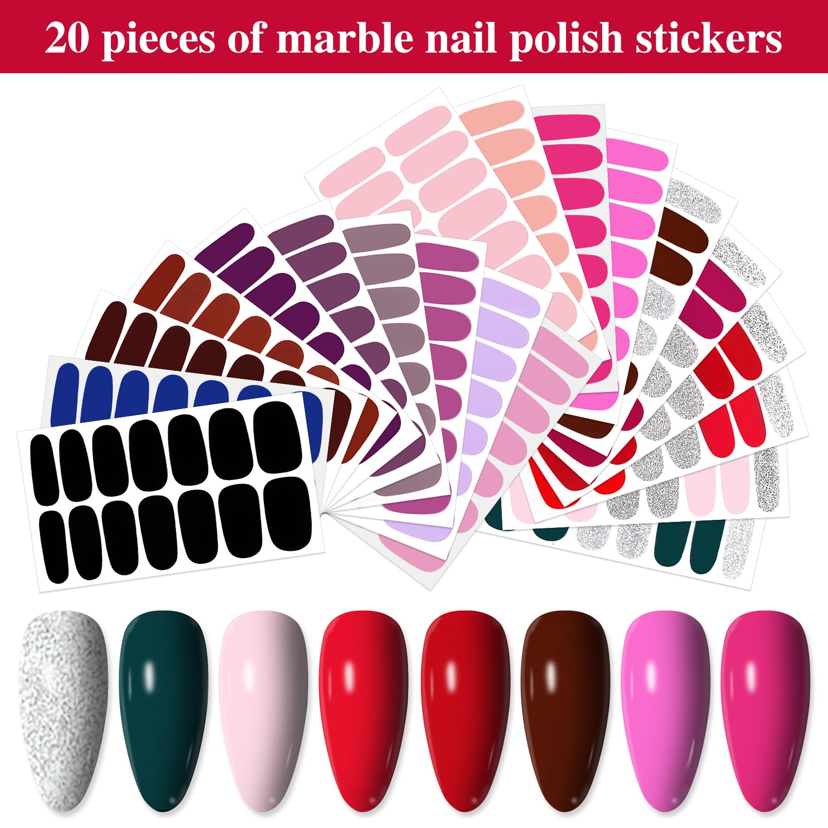 YECIRALA full nail wrap set with file for at-home manicures