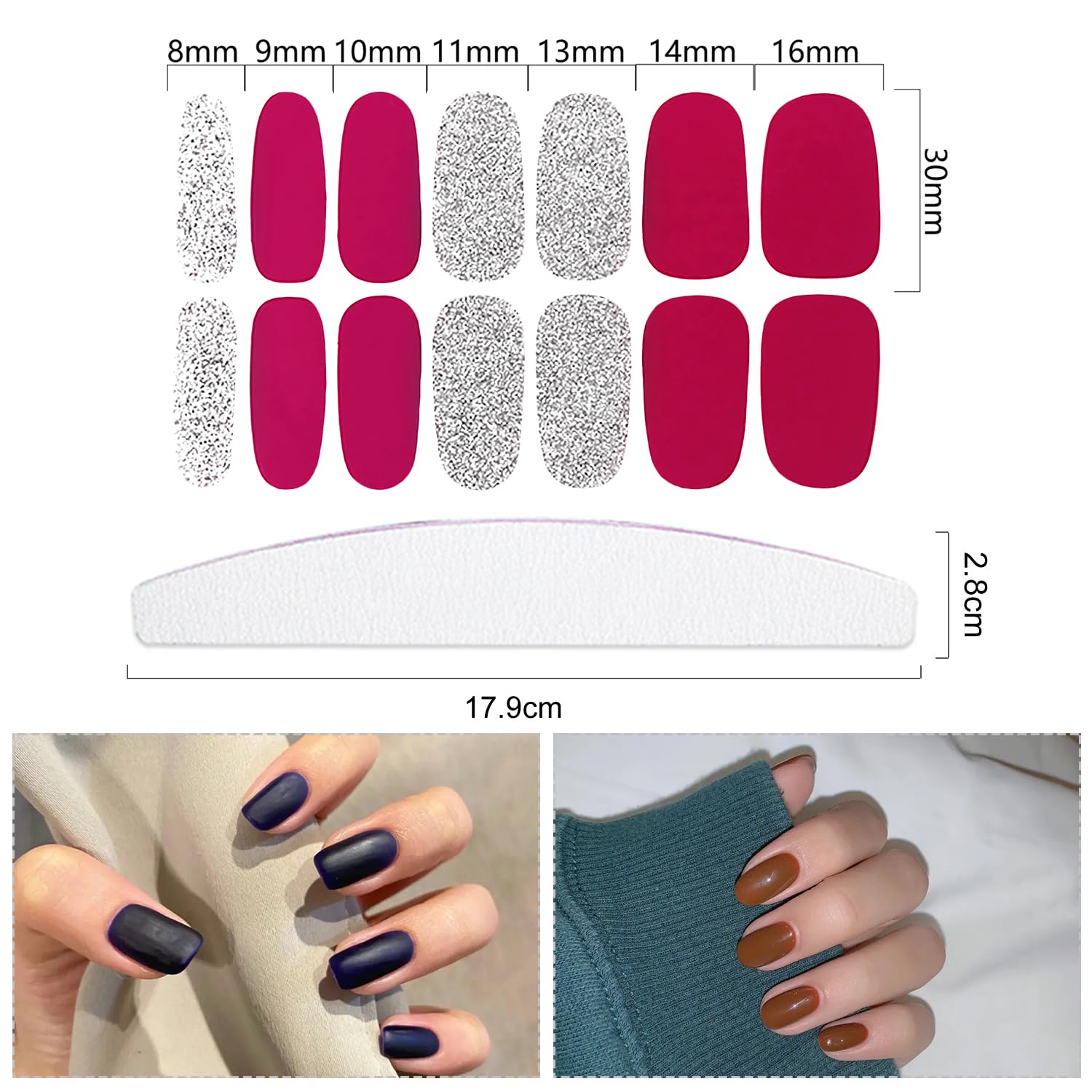 YECIRALA nail strips application supplies for precise results