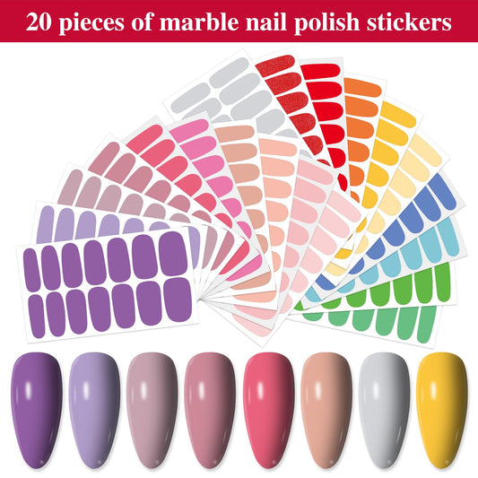 YECIRALA full nail wrap set with 280 pieces for versatile nail art ideas.