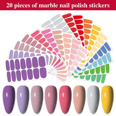 YECIRALA full nail wrap set with 280 pieces for versatile nail art ideas.