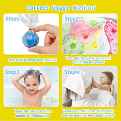 Yekery bath bombs ideal for kids aged 3–10 during bath time