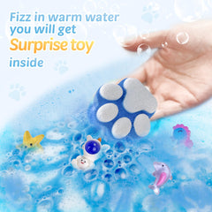 Yekery space planet bath bombs unveil space-themed toys during a bubbly soak.