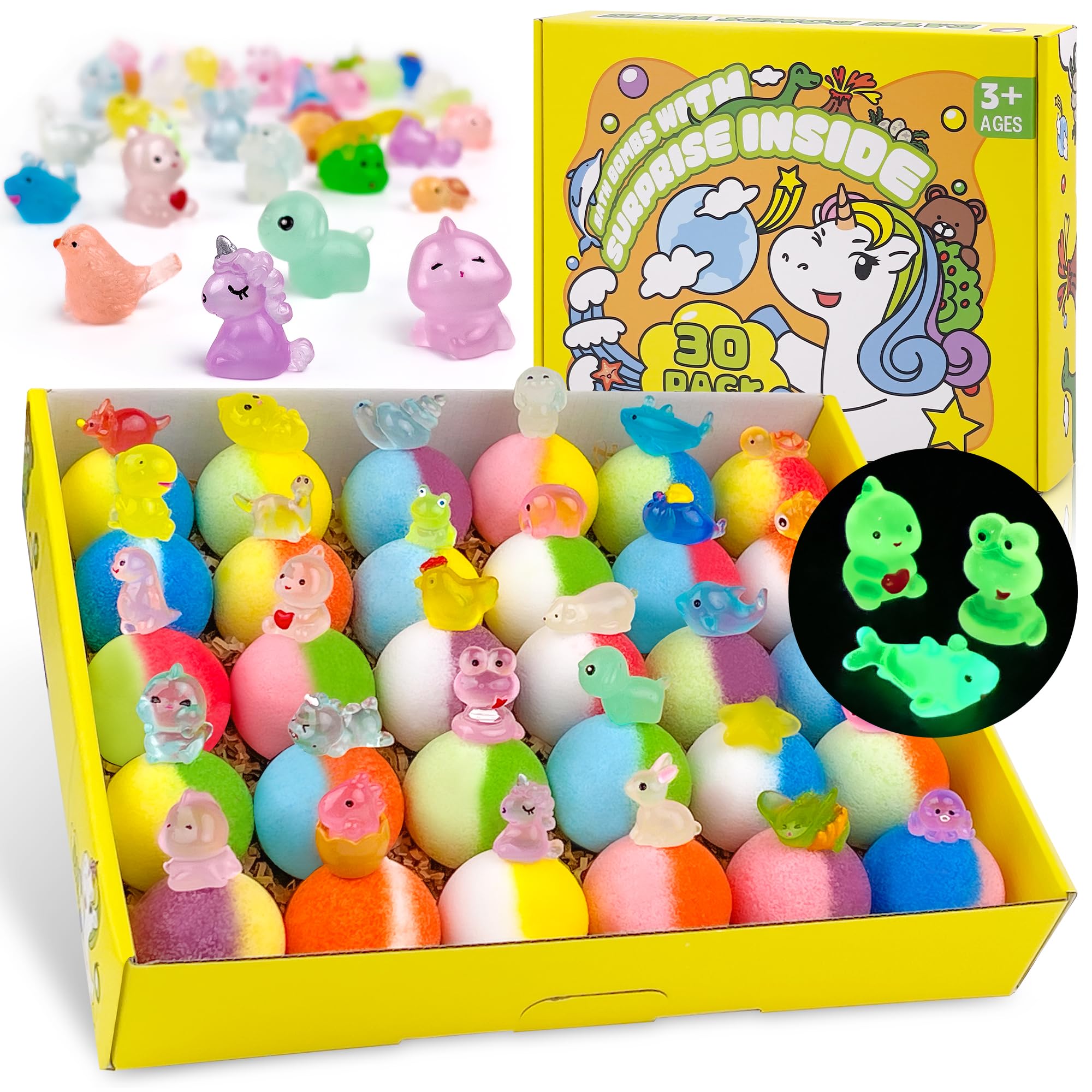 Yekery bath bombs with a toy inside add bath-time surprise