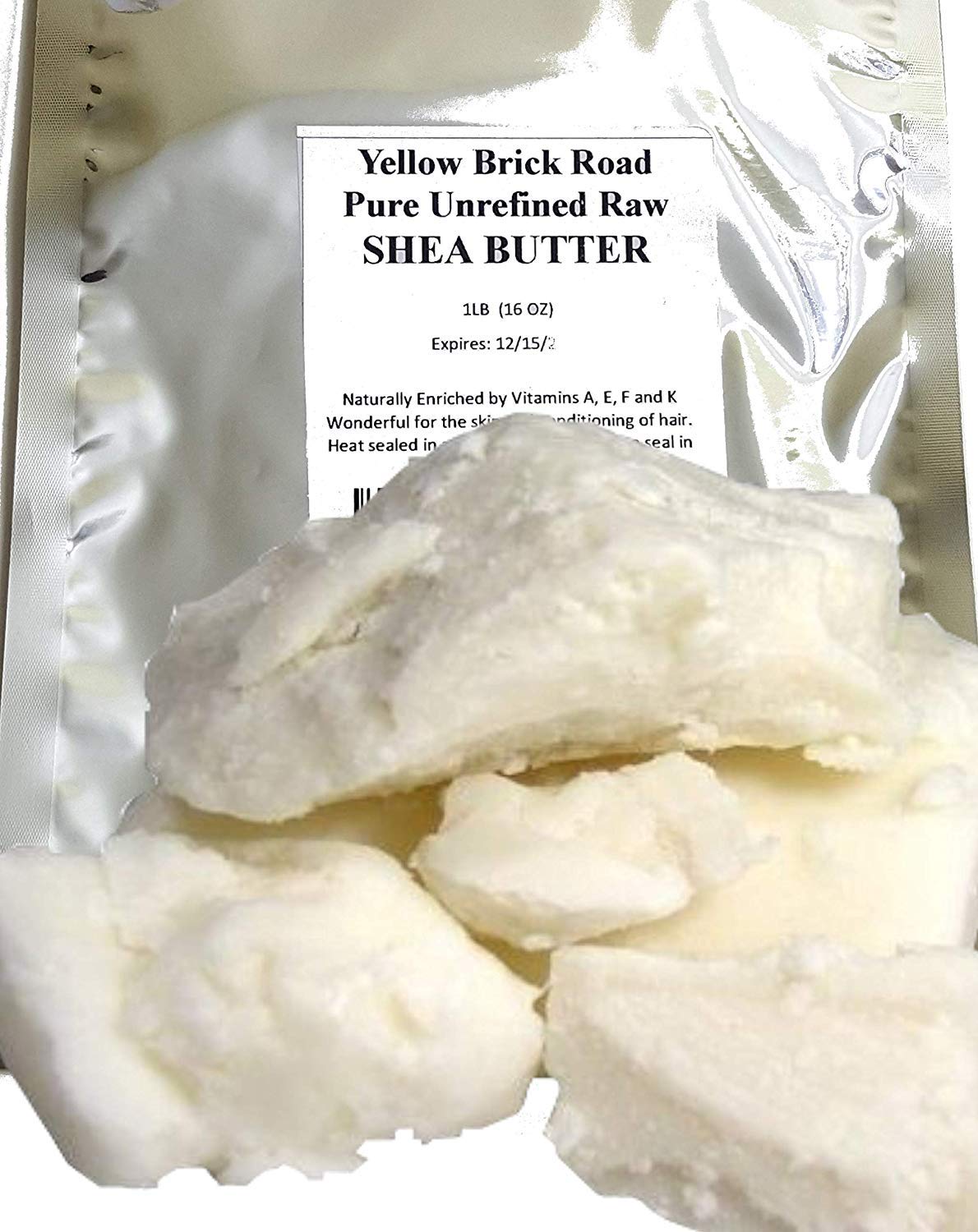 Yellow Brick Road raw ivory shea butter jar for DIY skincare