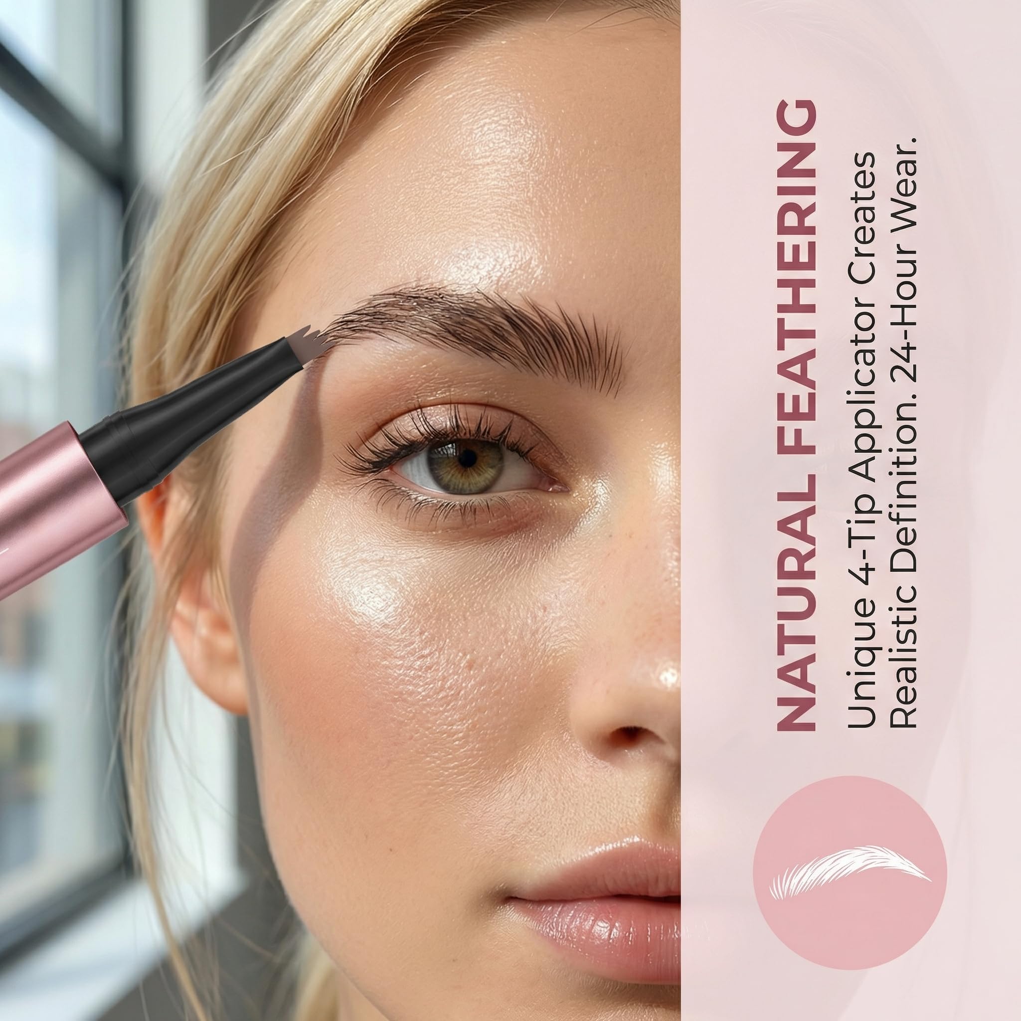 YeMoMo 4-tip prong close-up highlighting hair-like strokes for defined brows.