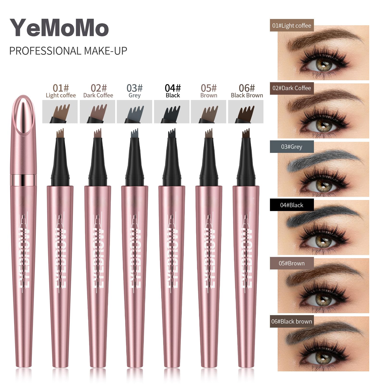 YeMoMo waterproof longwear formula keeps brows defined all day.
