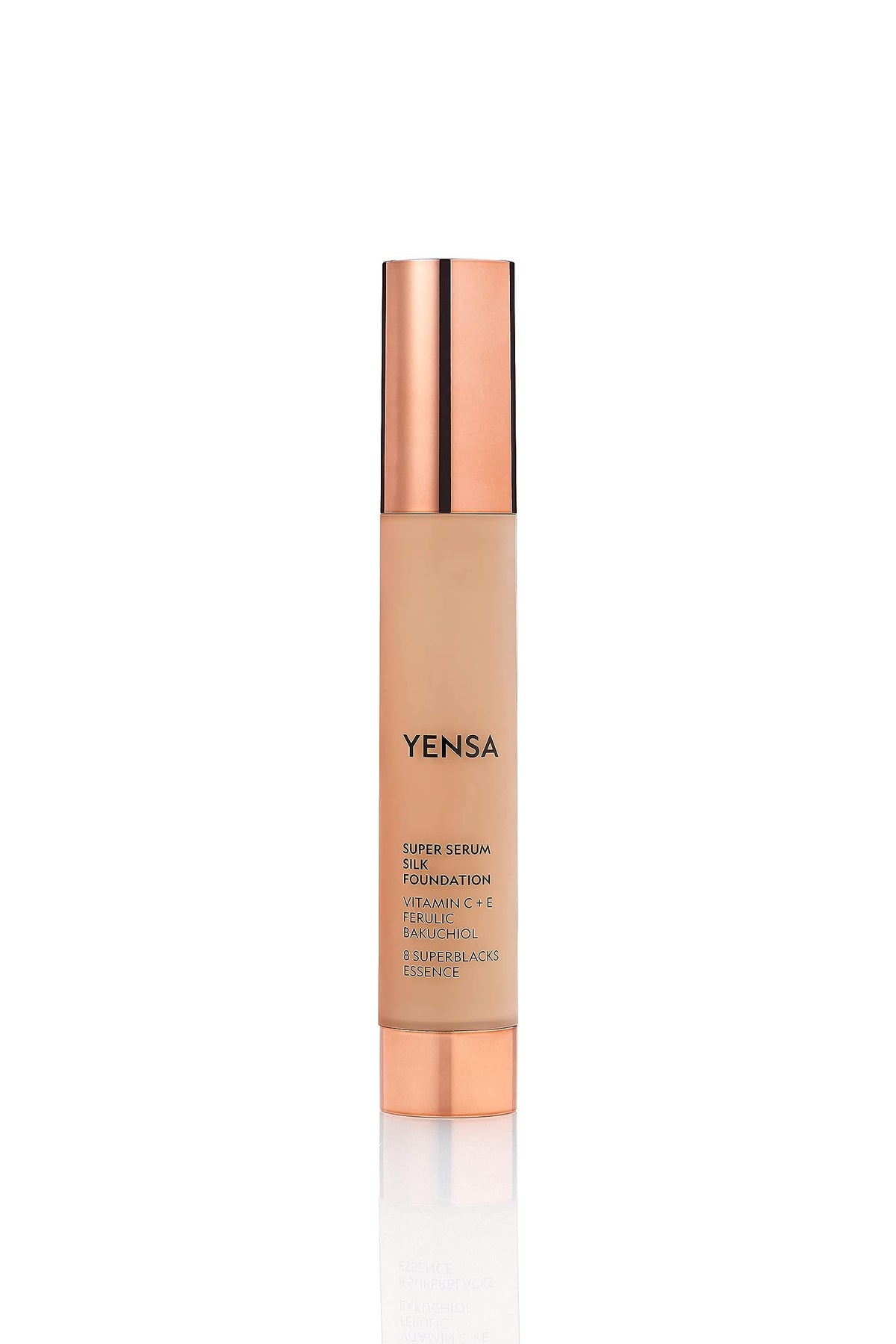 YENSA Serum Foundation bottle with pump delivering full-coverage glow