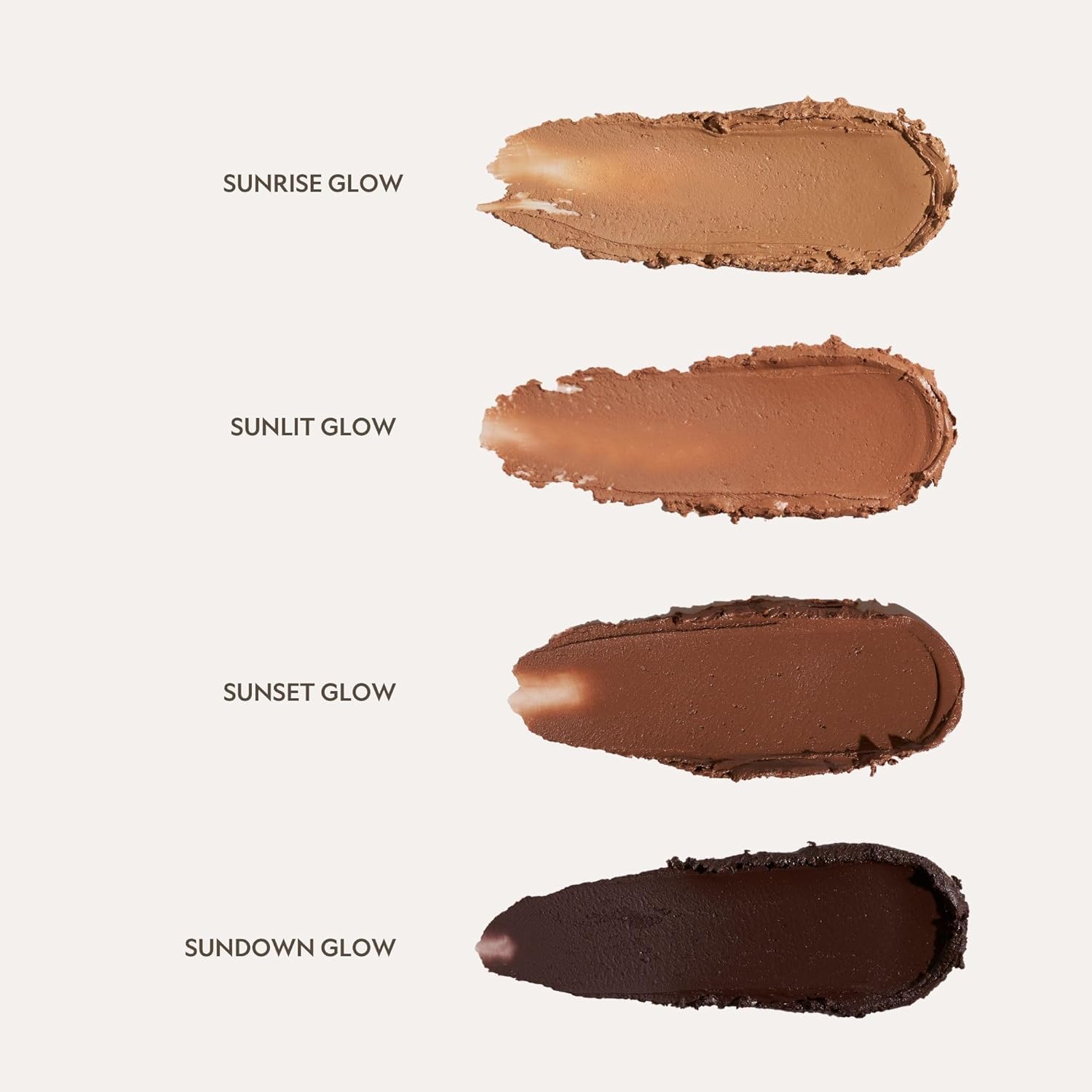 YENSA Sunrise Glow application swirl shows effortless buildable bronzing.