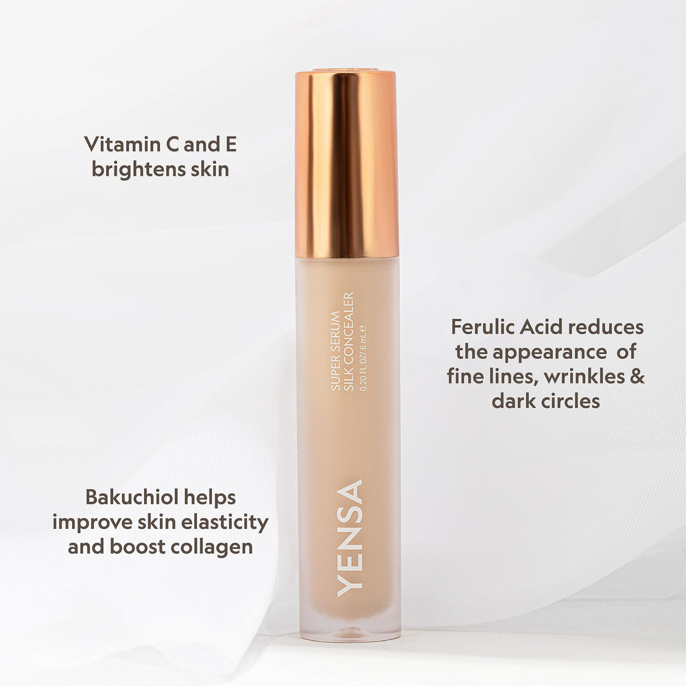 YENSA Silk Concealer includes Bakuchiol for soothing, nourishing feel