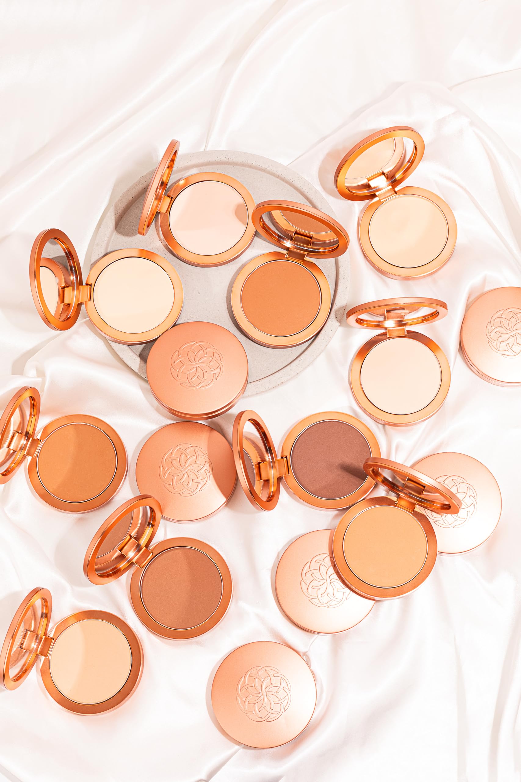 YENSA Tan 1 finished look on cheek with matte airbrushed effect.