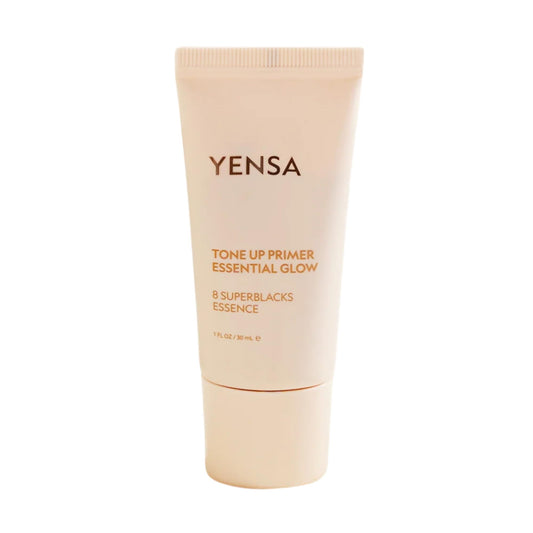 YENSA Tone Up Essential Glow Primer bottle close-up showing premium packaging for easy use