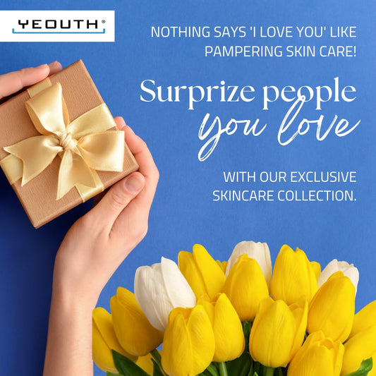 YEOUTH Toner bottle for balanced skin and serum prep.