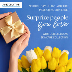 YEOUTH Toner bottle for balanced skin and serum prep.