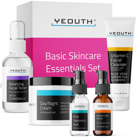 YEOUTH Vitamin C Cleanser bottle for refreshing cleanse and skin prep.
