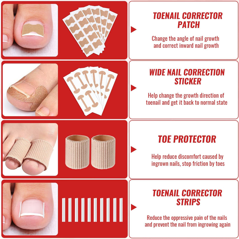 YEQOIZ wide nail correction stickers aid gradual alignment.