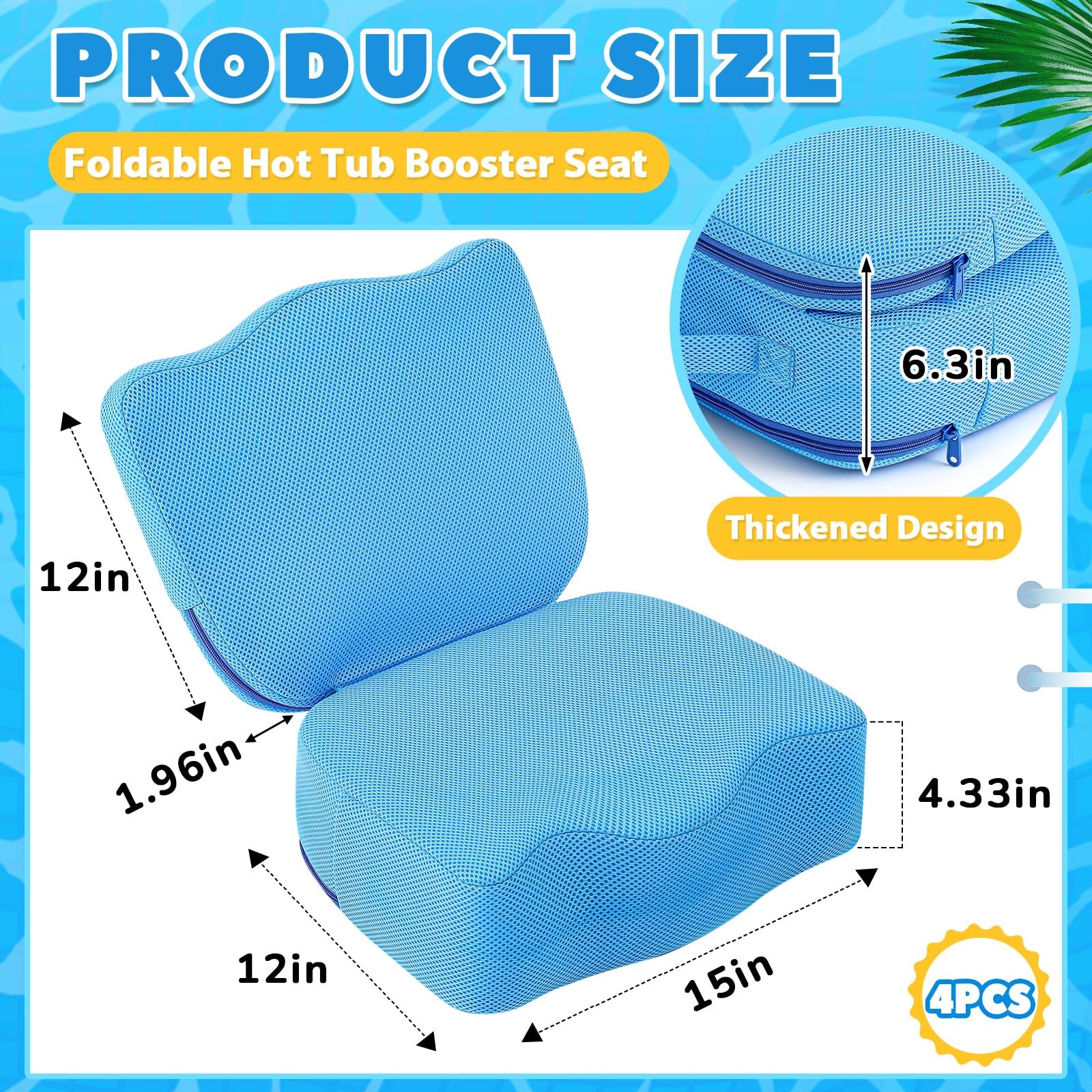 Yerliker hot tub booster seat foldable with carry handle for portable spa time.