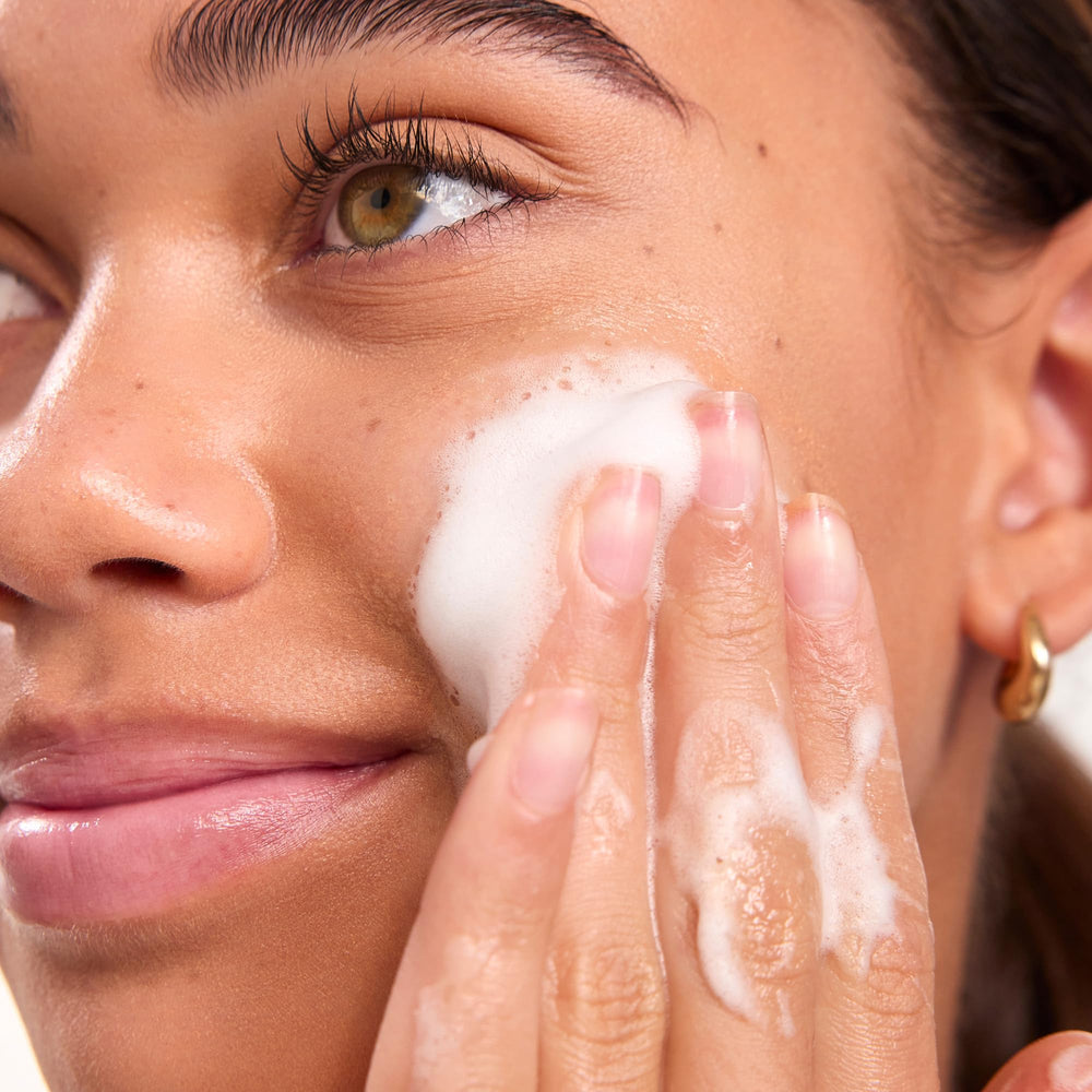 Yes Day Float Foam dispenser shows easy, mess-free wash for teens.