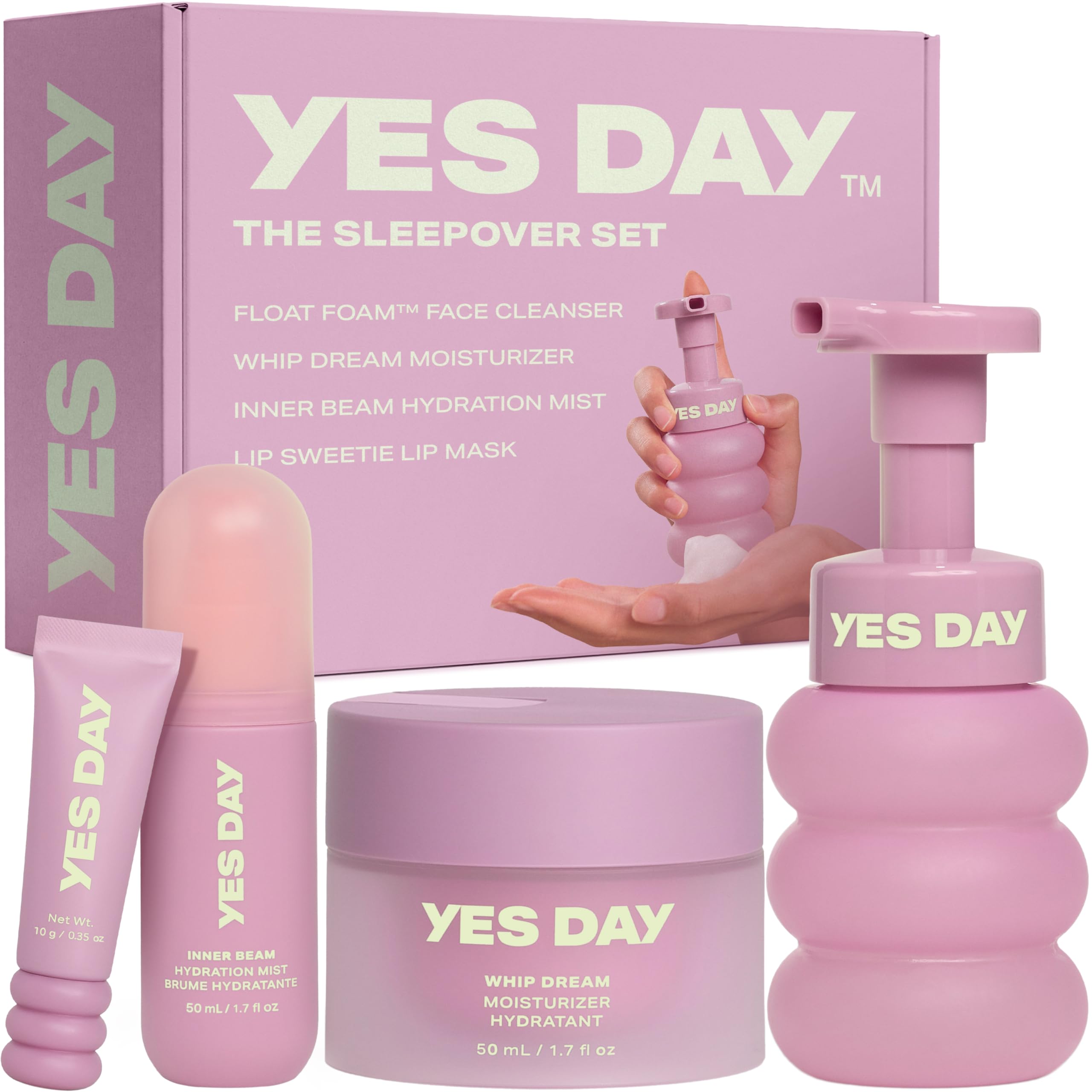 Yes Day Sleepover Set cleanser bottle for teen skincare routine