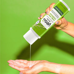 Yes To Tea Tree Scalp Relief Conditioner in use after rinse, leaving hair soft and manageable