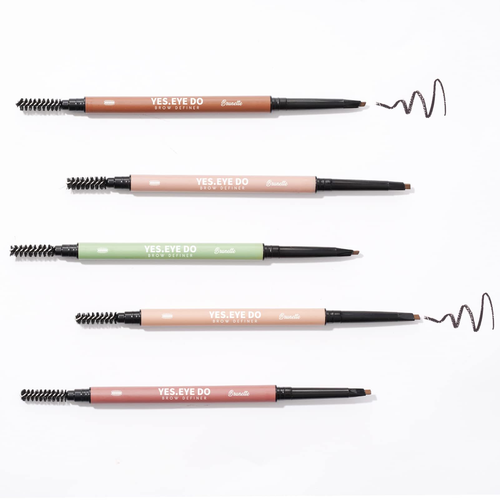 YES.EYE DO Eyebrow Pencil Deep Brown packaging with retractable cap.