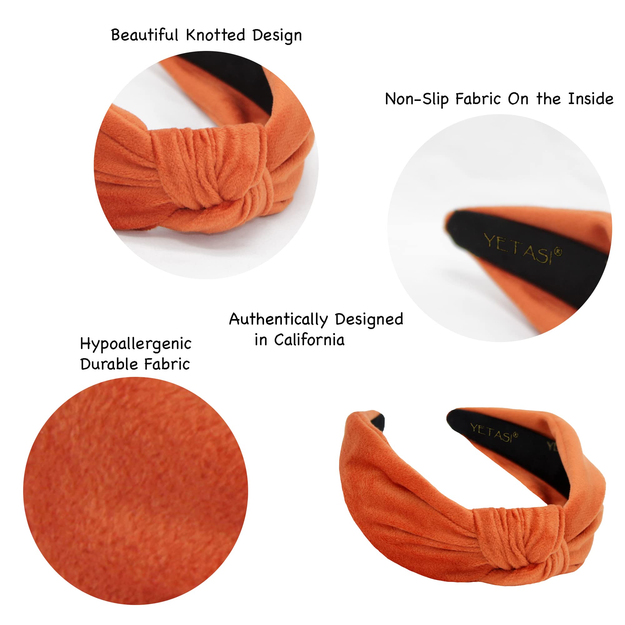 YETASI designer-inspired top knot headband enhances any outfit