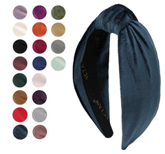 YETASI pastel blue headband on model offers comfortable, versatile daily styling