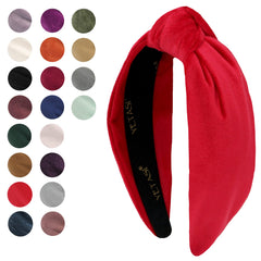 YETASI red velvet knotted headband top knot elevates casual looks