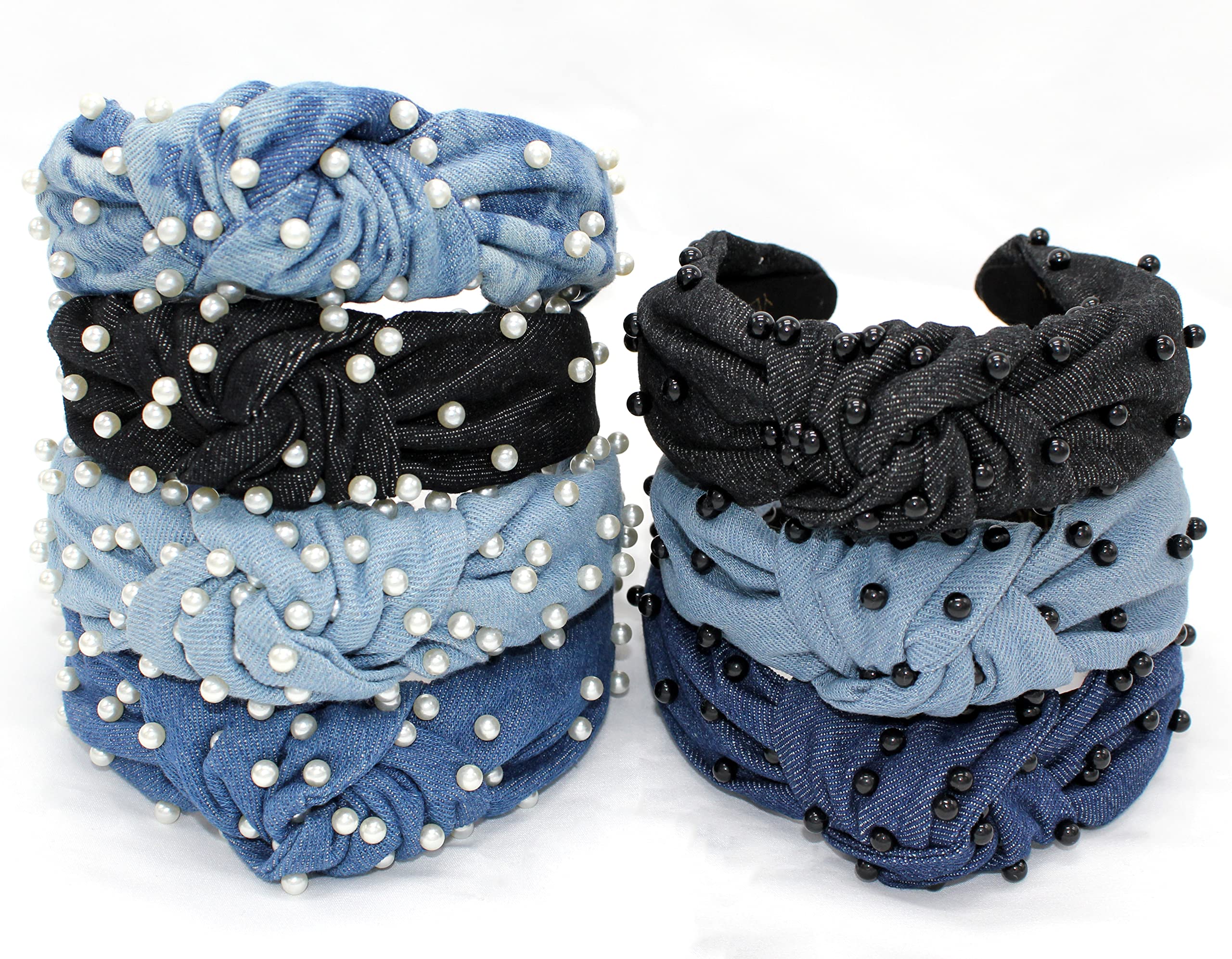 YETASI versatile denim headband pairs with any outfit