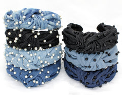 YETASI versatile denim headband pairs with any outfit