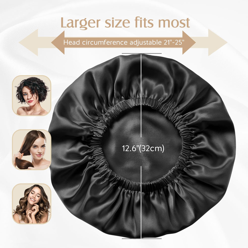 YFONG silk bonnet worn at night supports moisture and smooths hair.