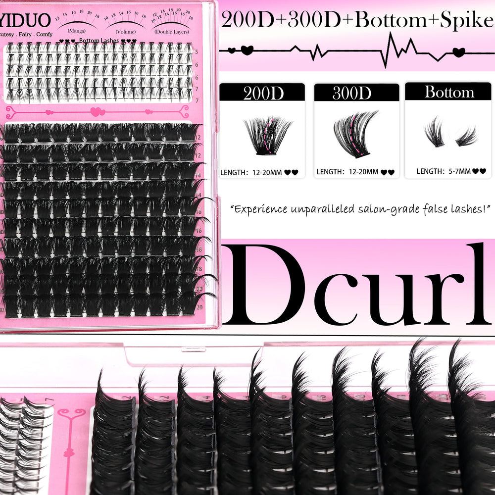 YIDUO bottom spikes lashes add depth and dimension.