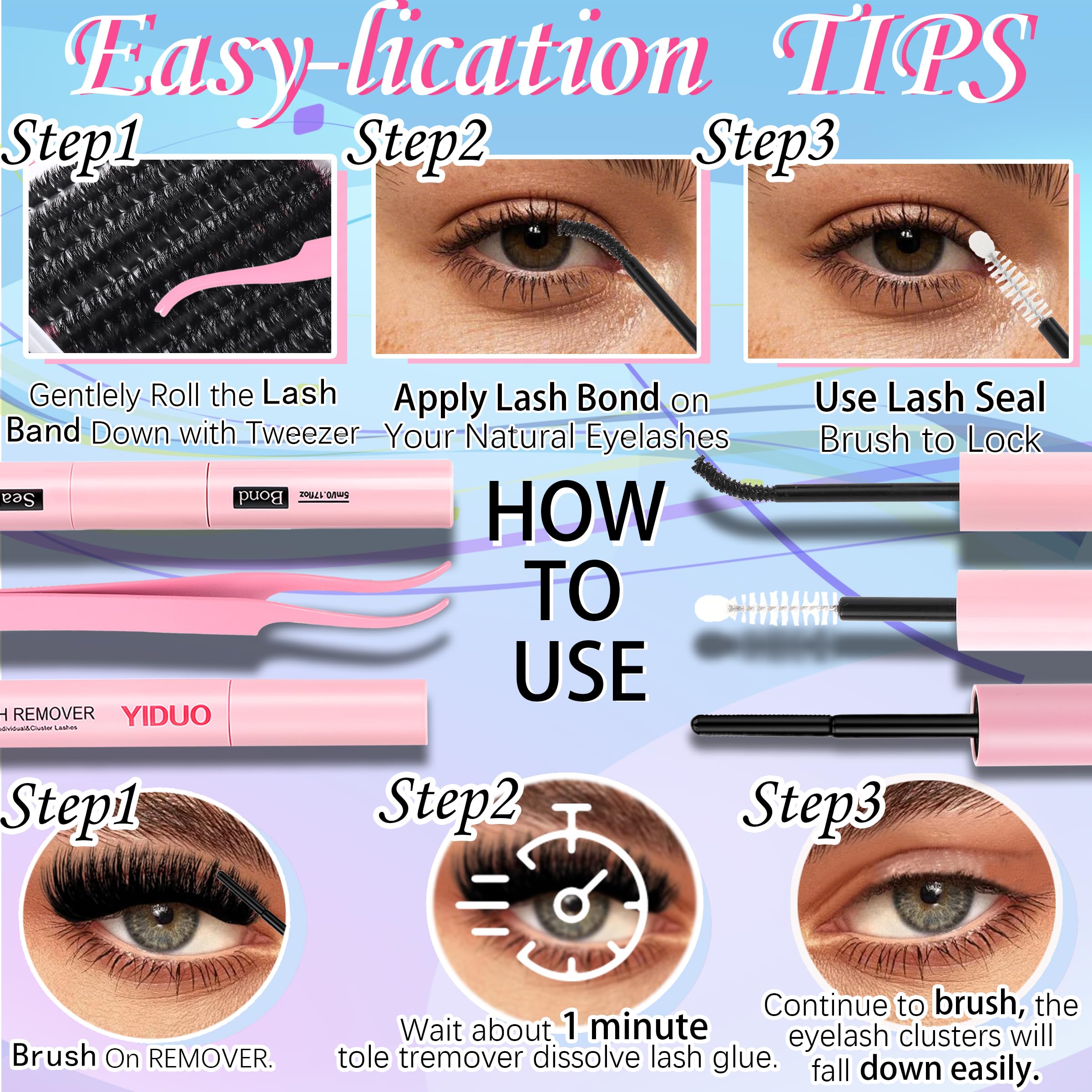 YIDUO Bulk lash closeup highlights fine fibers and comfort