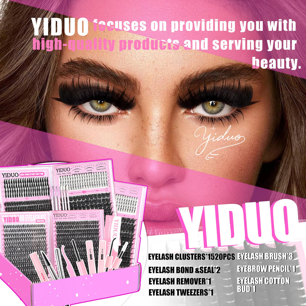 YIDUO eyelash brush helps detangle and blend during application.