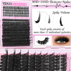YIDUO hybrid lash extensions with d-curl for fuller, layered looks.