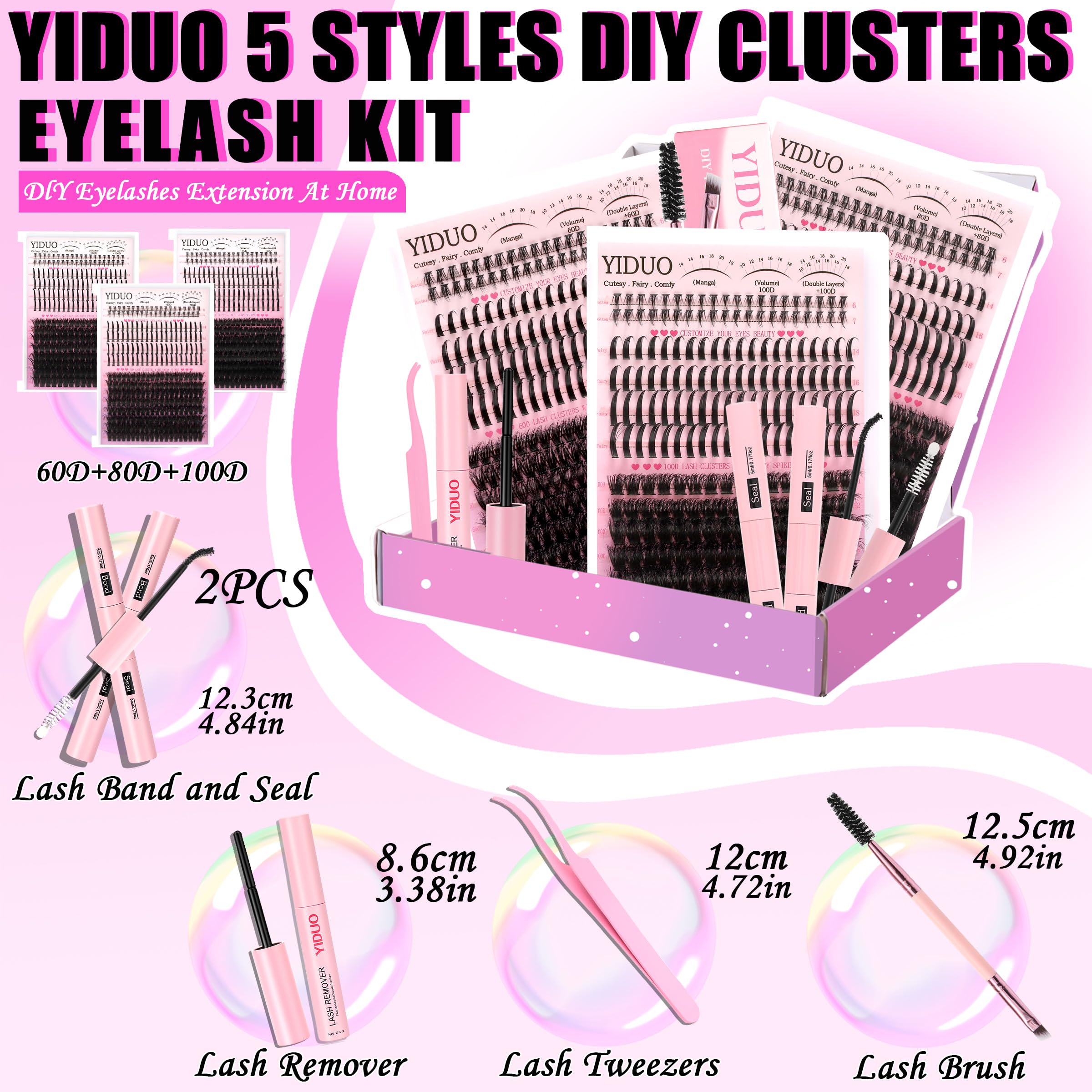 YIDUO 60D 80D 100D volume lashes for customizable looks