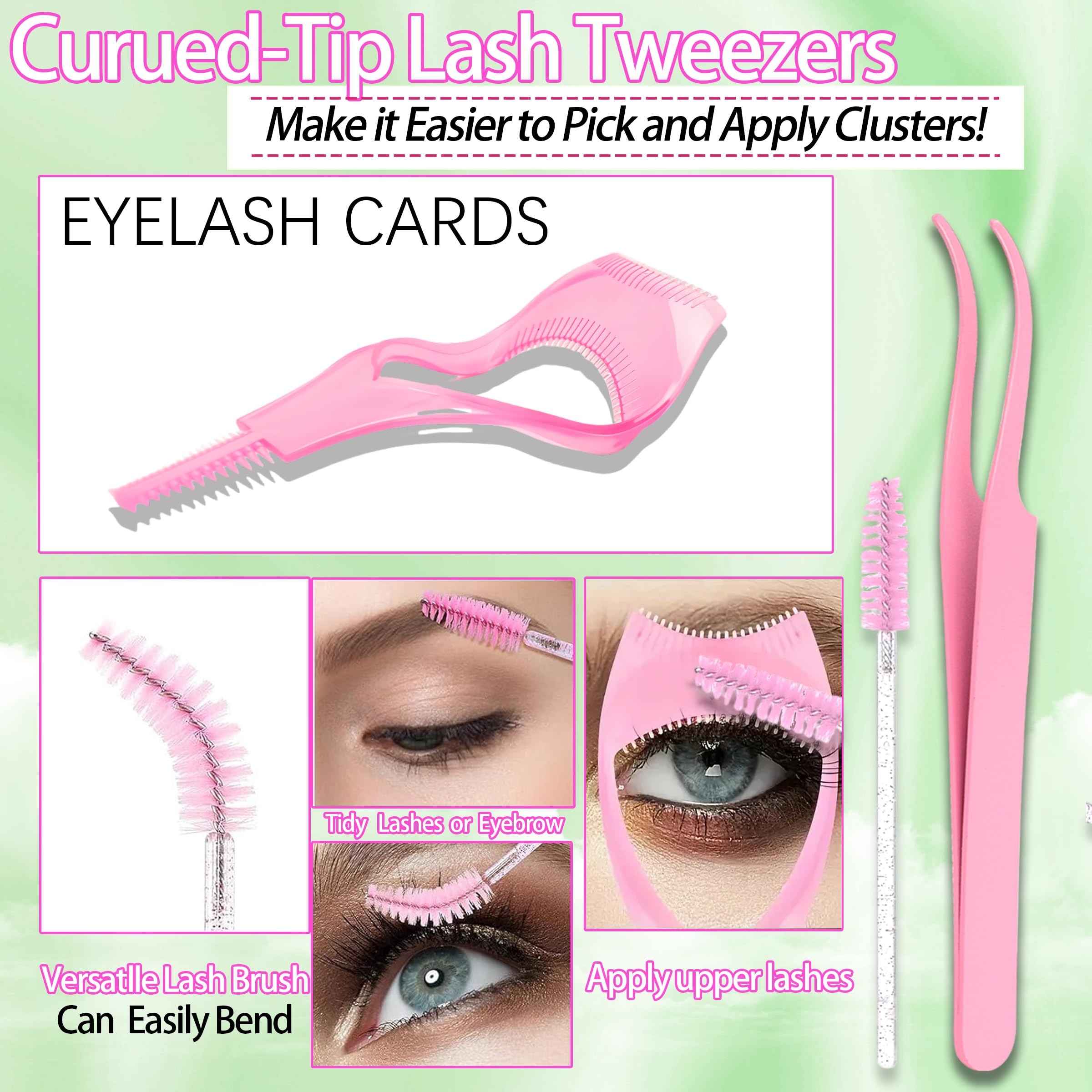 YIDUO Lashes Accessories kit with bands supports comfortable wear.
