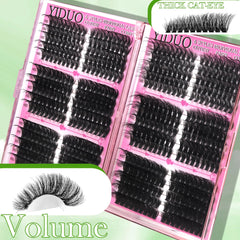 YIDUO Lashes Tweezers included for precise placement of clusters.