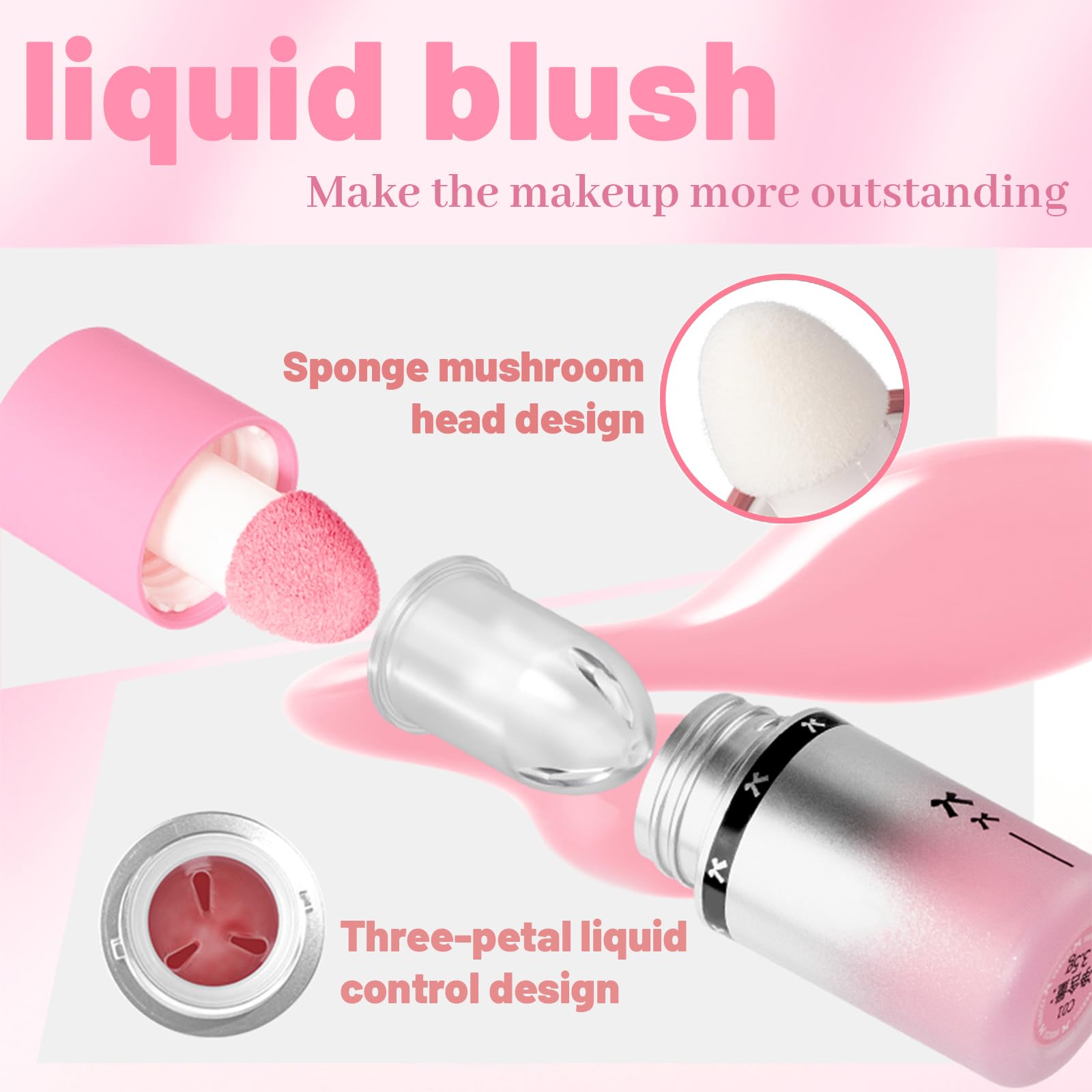 YiGuMy blush liquid makeup cream-stick swatch shows natural glow on skin.