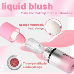 YiGuMy blush liquid makeup cream-stick swatch shows natural glow on skin.
