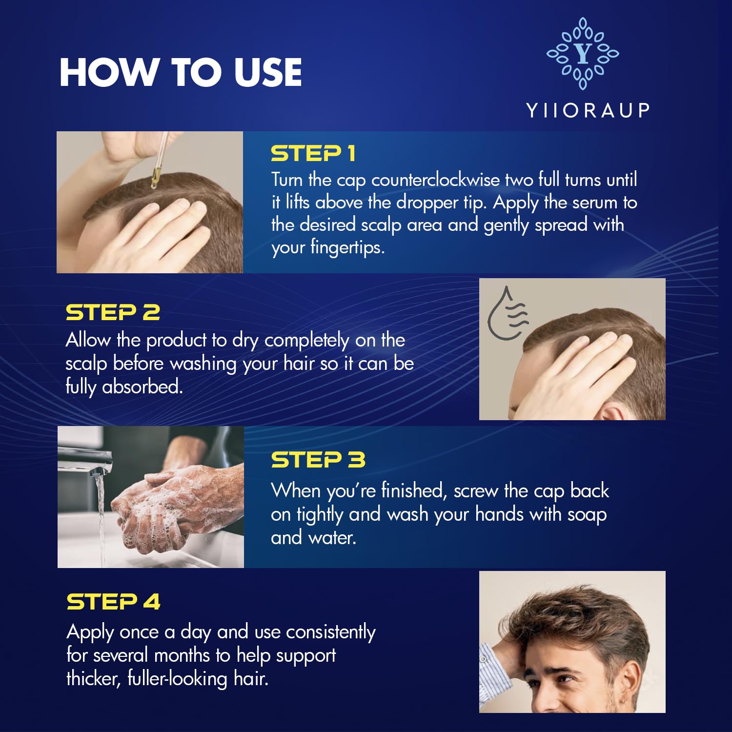 Compact YIIORAUP packaging ideal for on-the-go hair care routine.