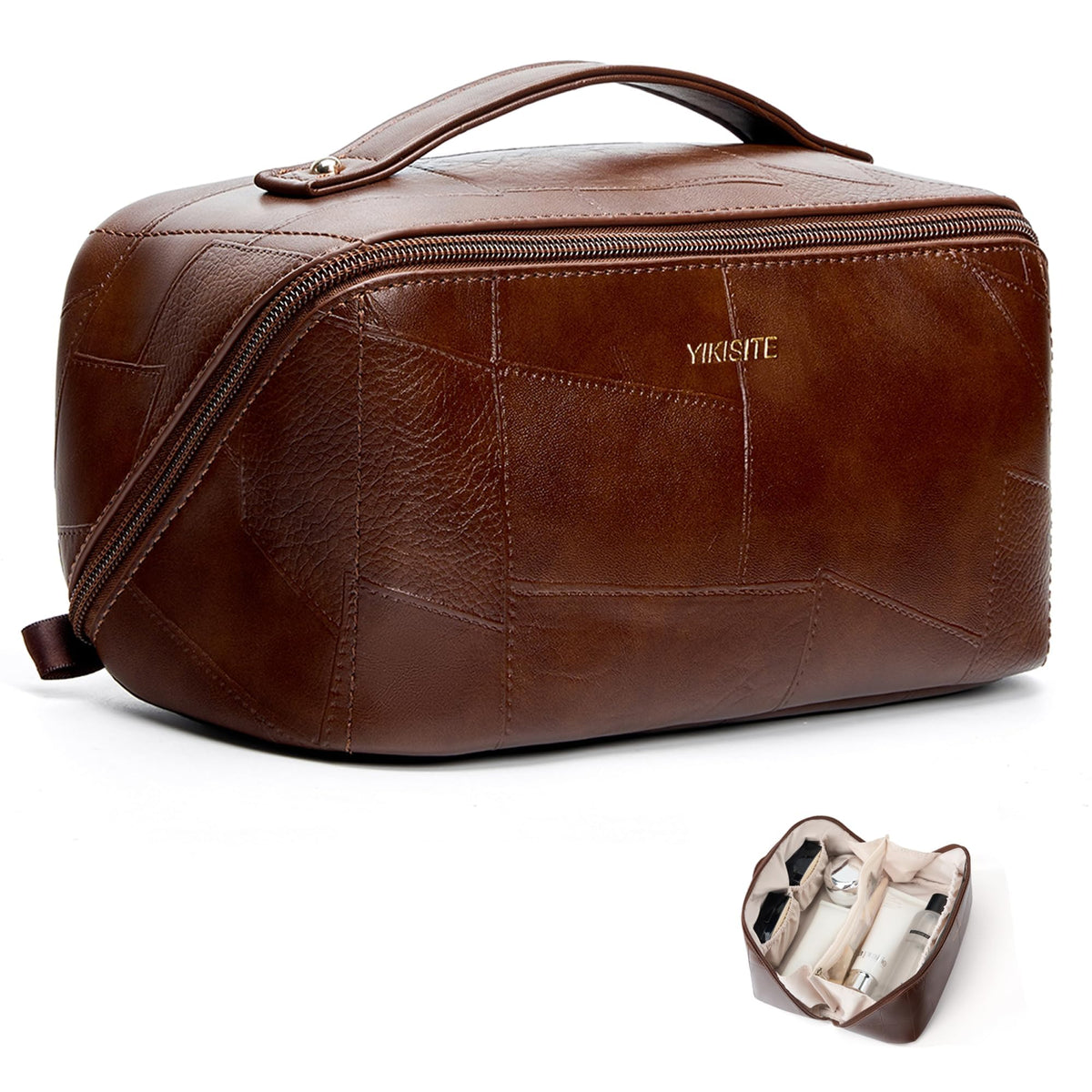 Yikisite makeup bag spacious interior ideal for travel organization