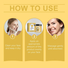 Hands applying YILEST Champagne Lift Cream in a quick, effective daily routine.